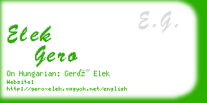 elek gero business card